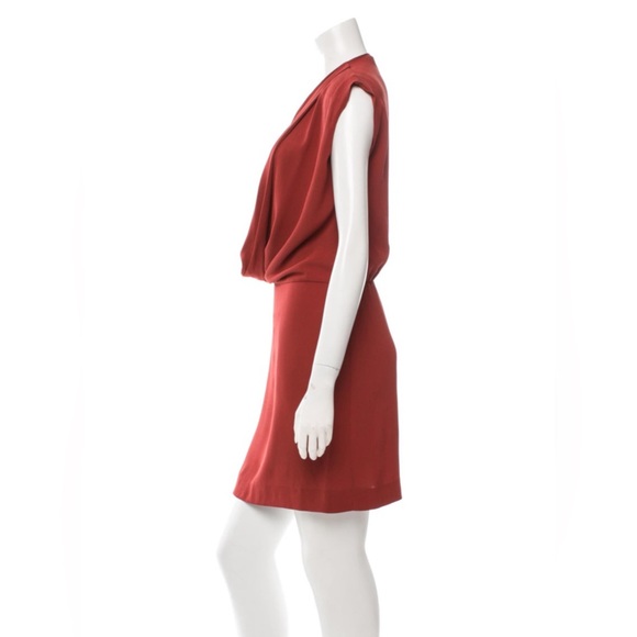 Diane Von Furstenberg Reara Silk Drape Front Dress, Sz 6, EUC - Picture 2 of 8